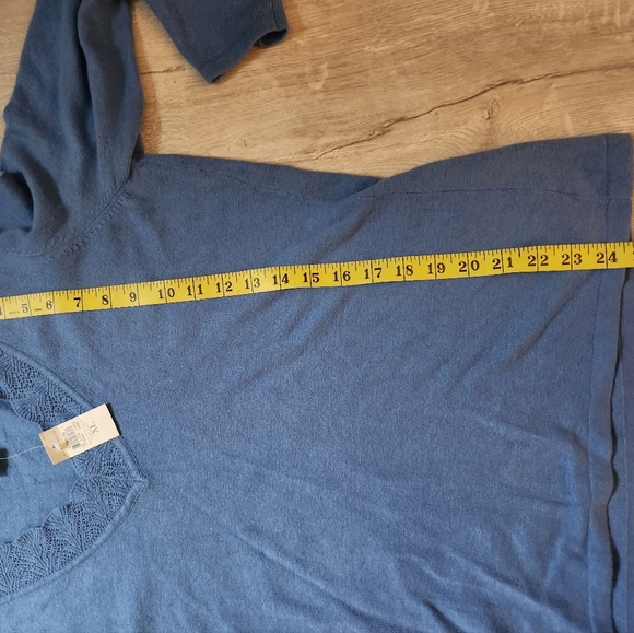 NWT Ann Taylor Blue Long Sleeve Sweater Size XL - Picture 7 of 7